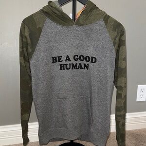 Gray and Green Camouflage boys Hoodie